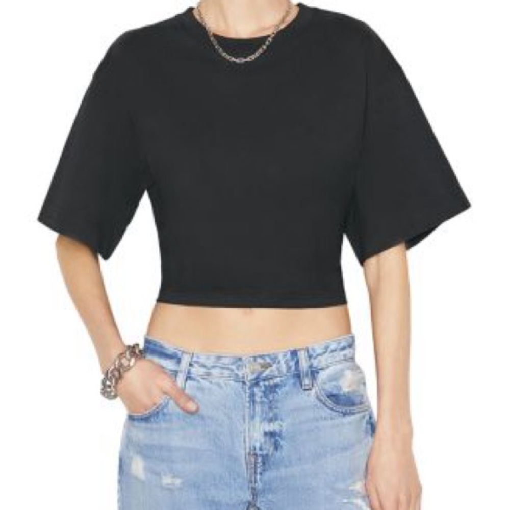 Frame Denim Black Women's Crop Top